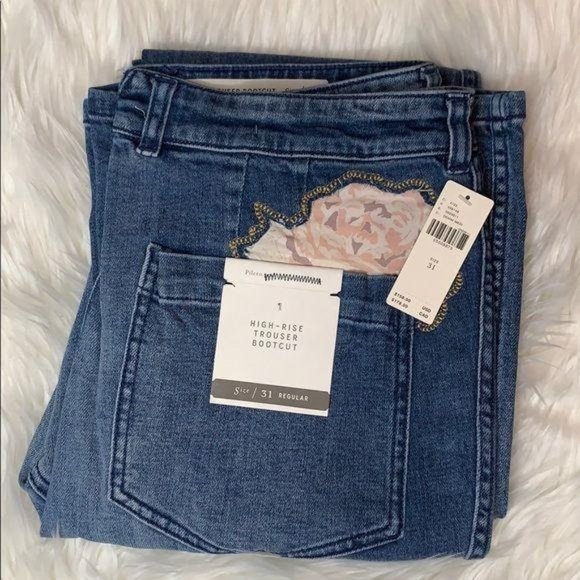 NWT Anthropologie Pilcro High-Rise Patchwork Jeans - Picture 5 of 11